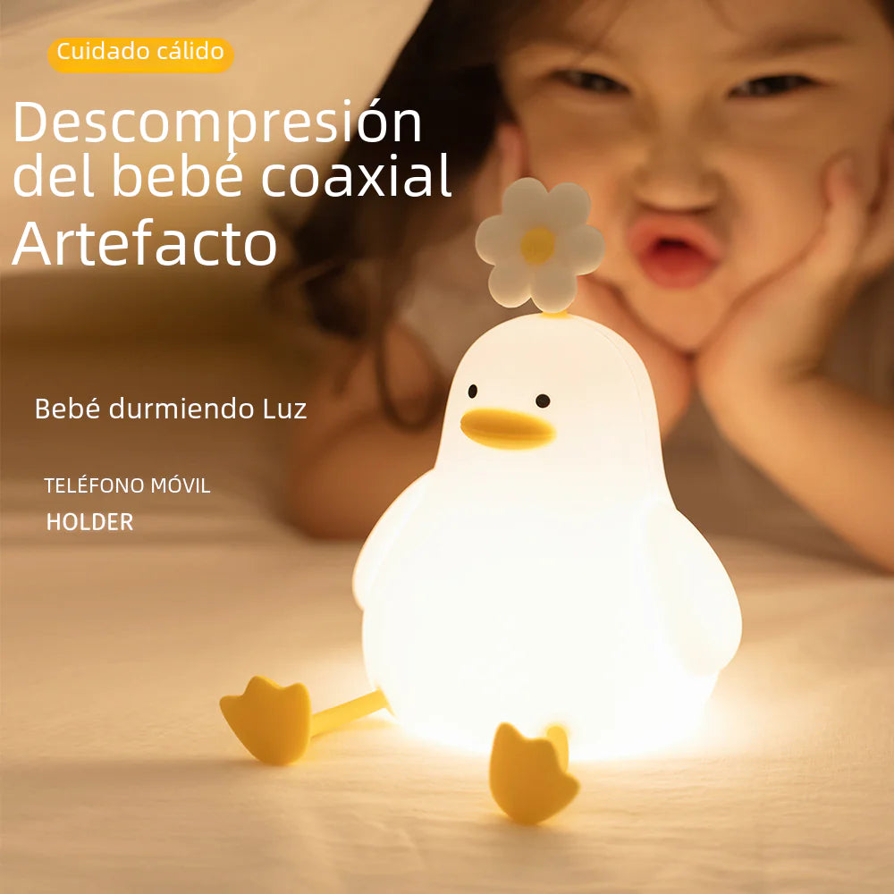 Cute Silicone Duck Night Light for Kids and Girls