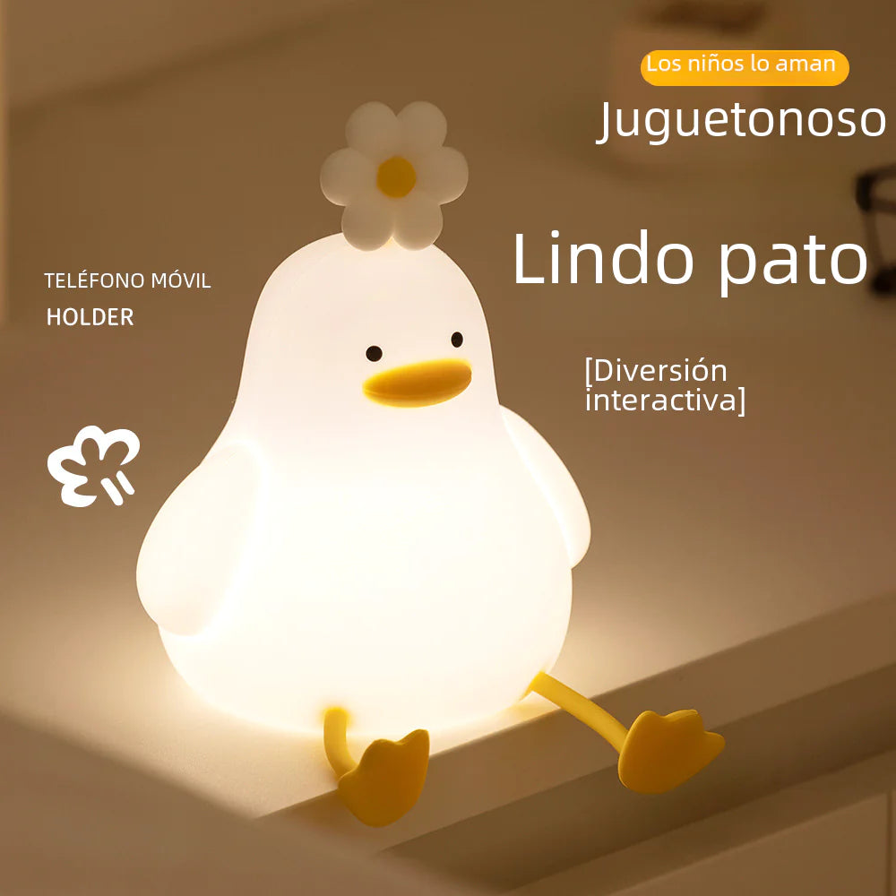 Cute Silicone Duck Night Light for Kids and Girls