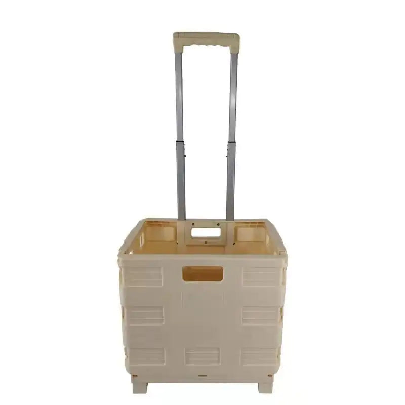 Portable Folding Cart with Lid – Heavy-Duty Collapsible Trolley