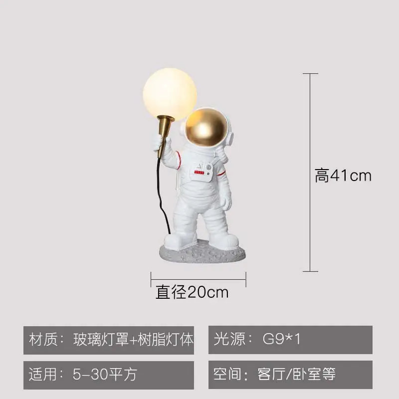 Creative Astronaut Table Lamp for Boys' Bedroom Decor