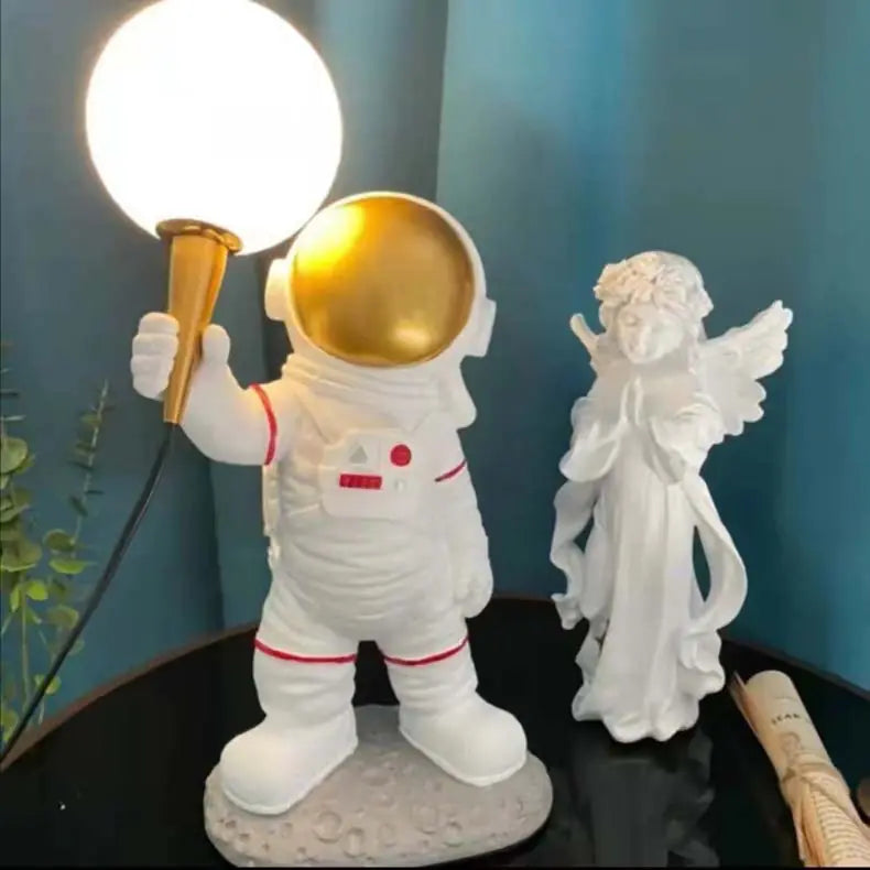 Creative Astronaut Table Lamp for Boys' Bedroom Decor