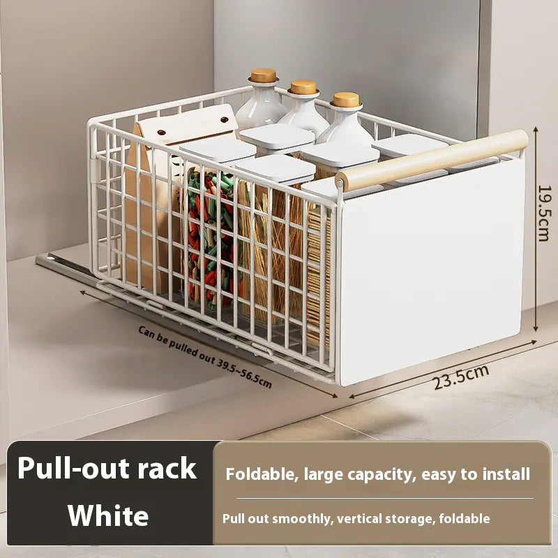 Foldable Pull-Out Storage Basket