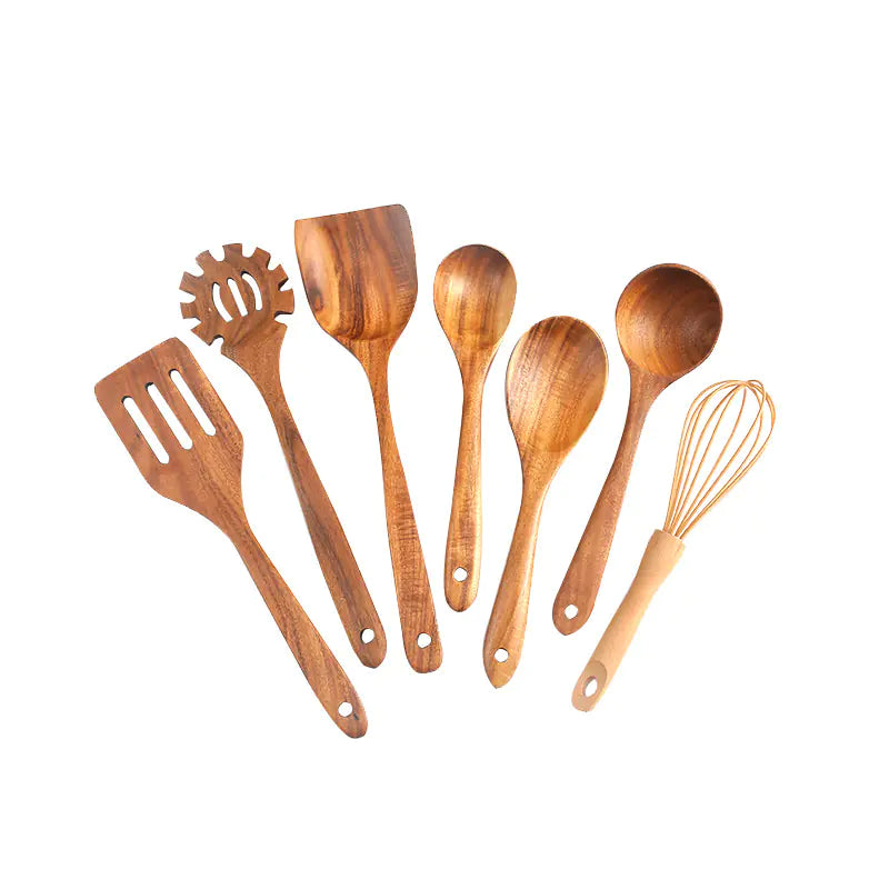 Teak Kitchen Utensil Set 7-Piece