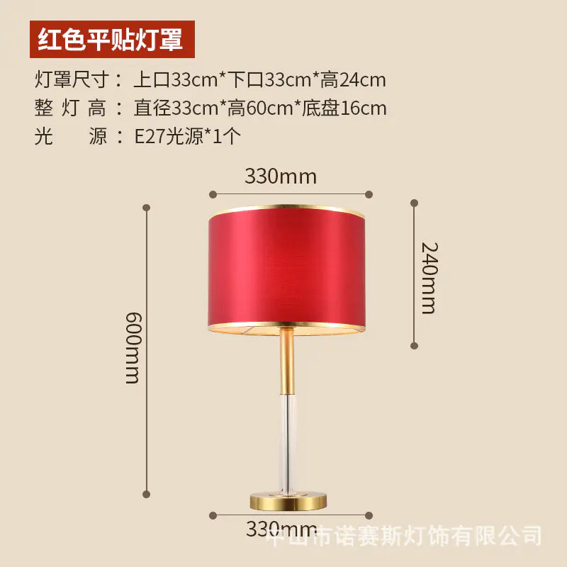 Crystal Table Lamp for Bedroom & Hotel Décor