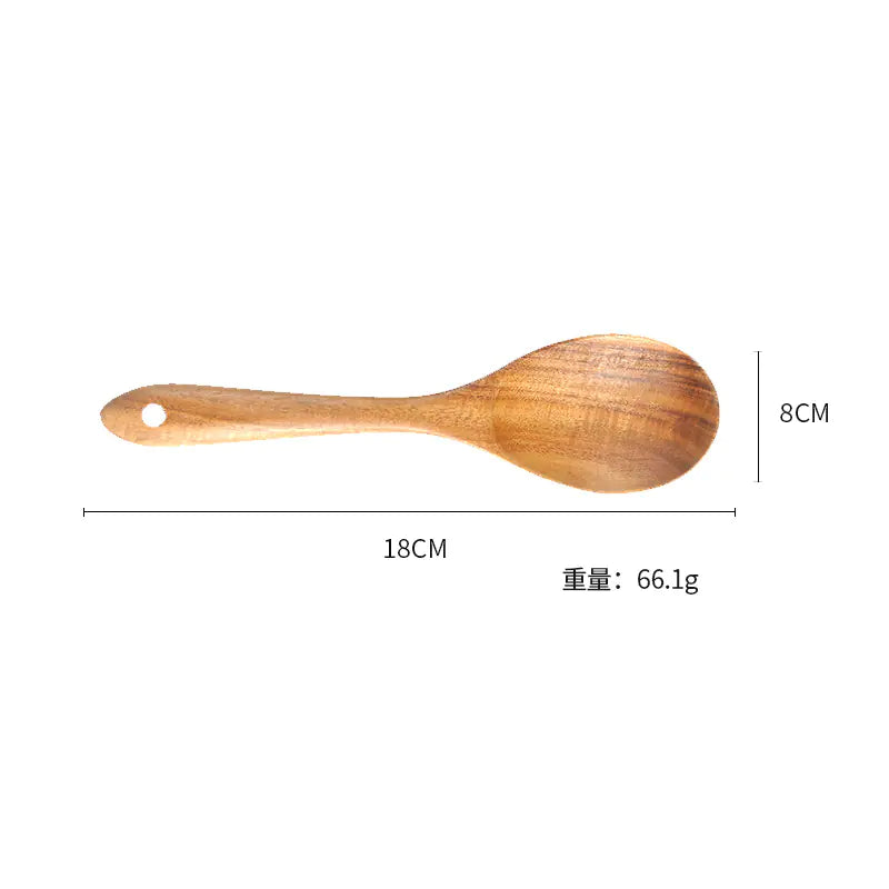 Teak Kitchen Utensil Set 7-Piece