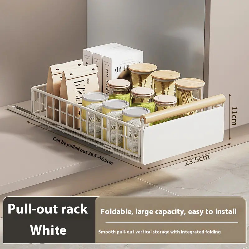 Foldable Pull-Out Storage Basket