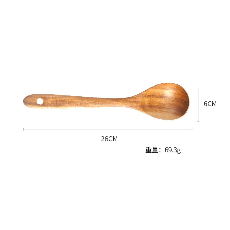 Teak Kitchen Utensil Set 7-Piece