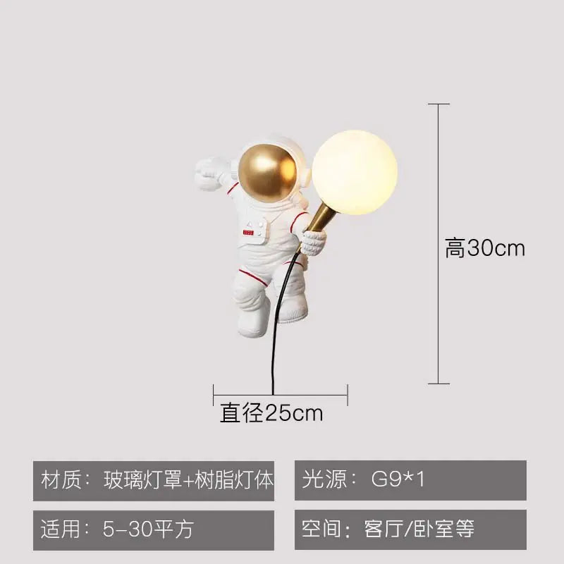 Creative Astronaut Table Lamp for Boys' Bedroom Decor