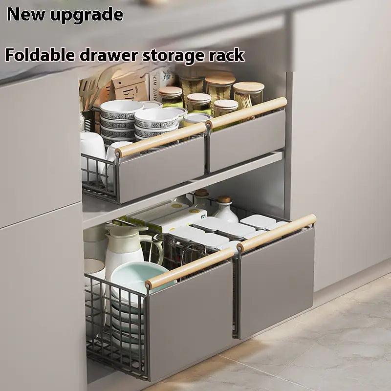 Foldable Pull-Out Storage Basket