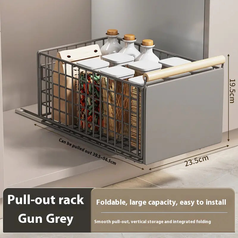 Foldable Pull-Out Storage Basket