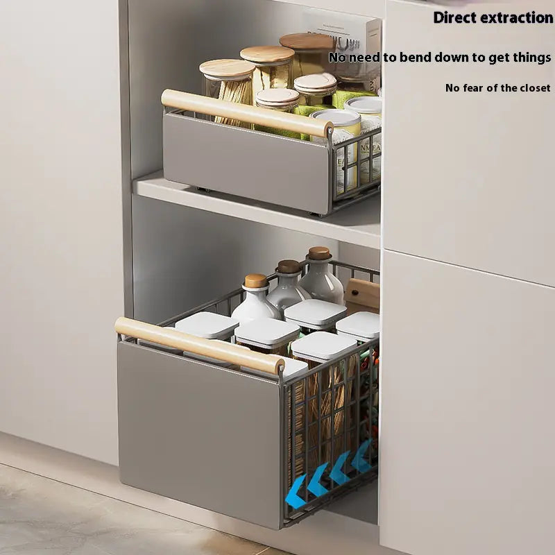 Foldable Pull-Out Storage Basket