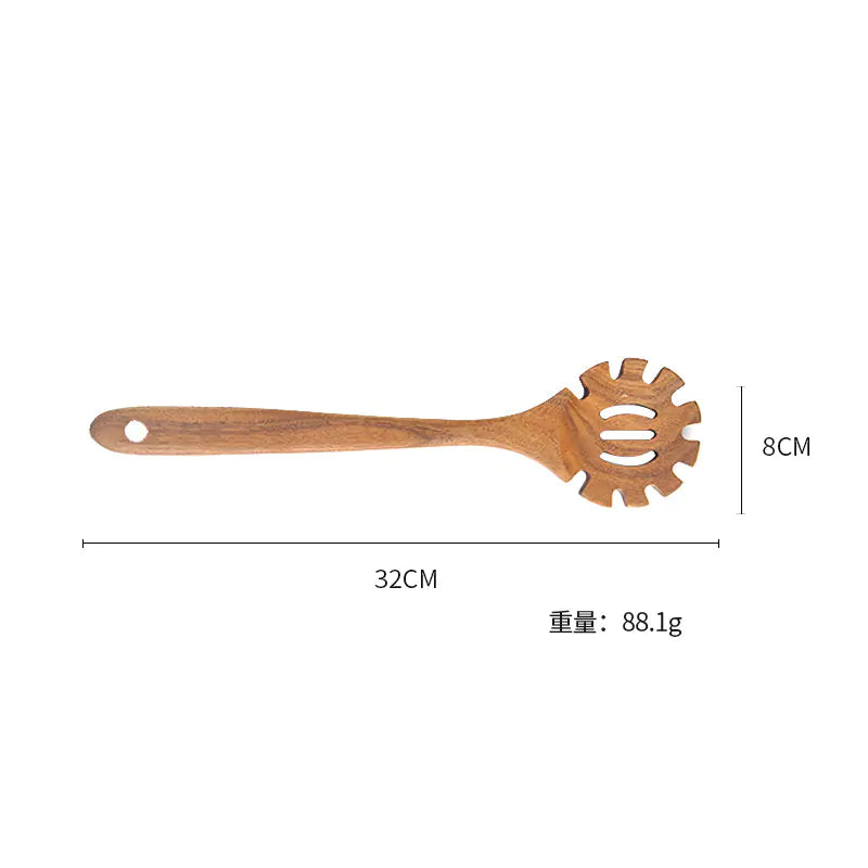 Teak Kitchen Utensil Set 7-Piece