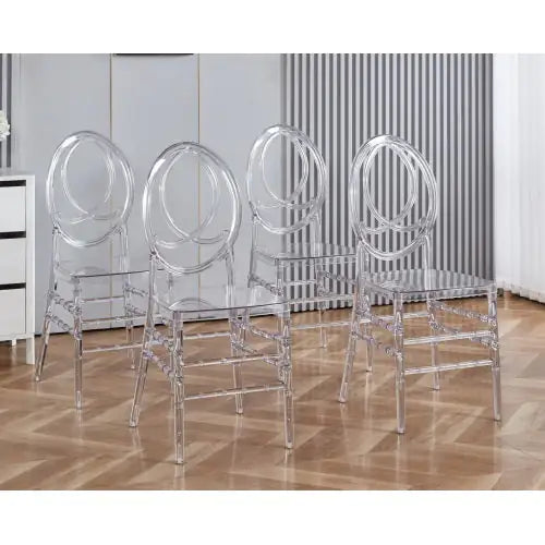 Transparent Dining Chairs, Set of 4