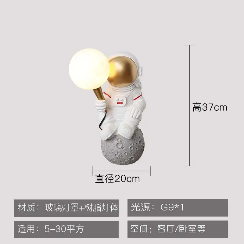 Creative Astronaut Table Lamp for Boys' Bedroom Decor