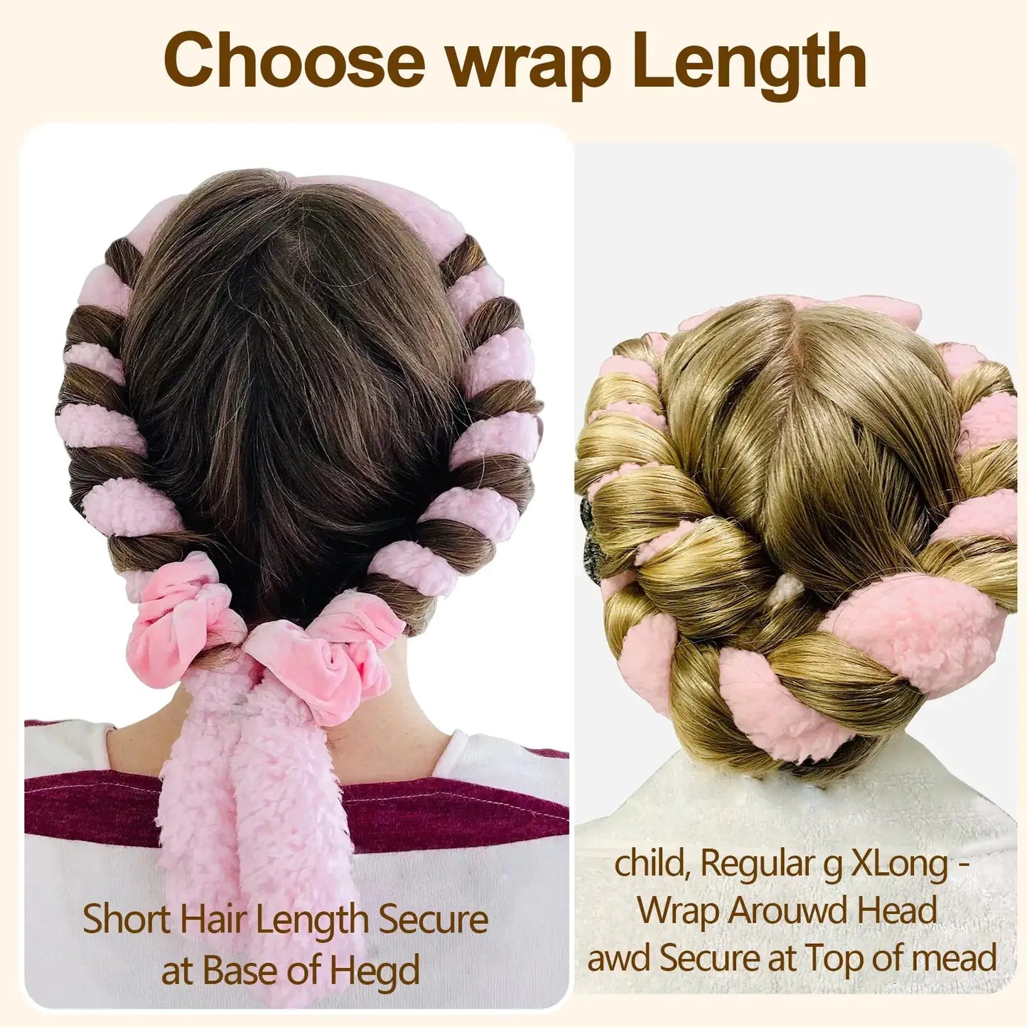 Satin Overnight Hair Curler - Soft Wave, Heat-Free Curls - Pink
