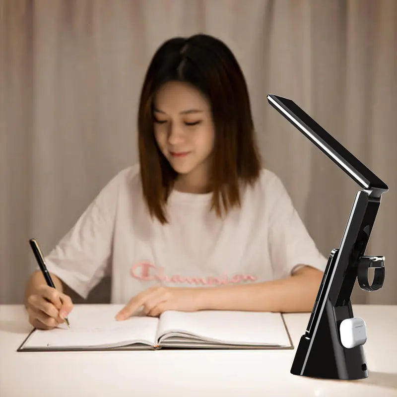 Wireless Charger Touch Dimming Clock Table Lamp