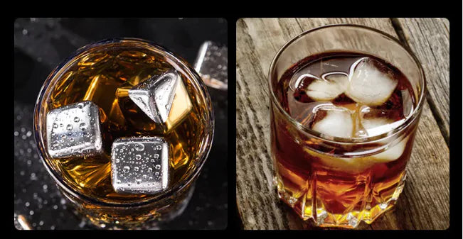 Stainless Steel Reusable Ice Cubes for Beverage, Wine, Beer & Whiskey (Bar Stones)