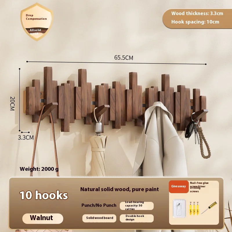 Wooden Piano Keys Clothes Rack- Wall Hanging