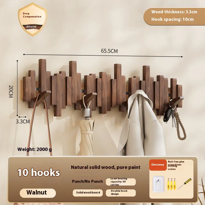 Wooden Piano Keys Clothes Rack- Wall Hanging