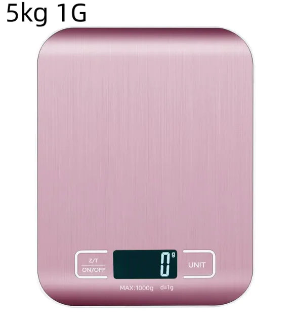 Stainless Steel Digital Kitchen Scale – Compact, Accurate, Stylish