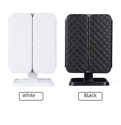 LED Makeup Mirror with Light - Portable Desktop Shell Design