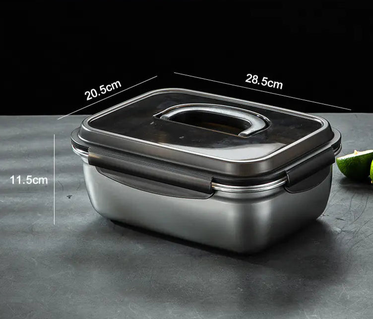 304 Stainless Steel Fresh-Keeping Box – Airtight Food Storage (350ml–7.5L)