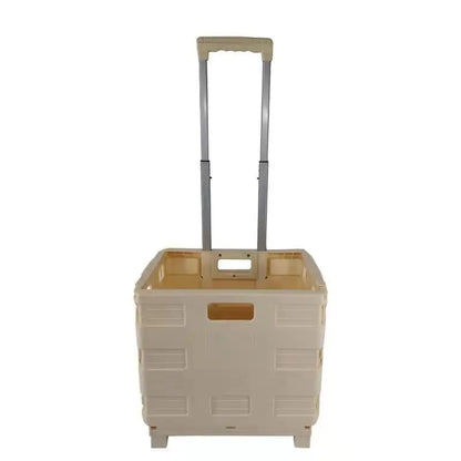 Portable Folding Cart with Lid – Heavy-Duty Collapsible Trolley