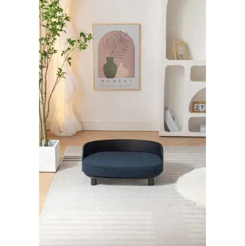 Scandi-Style Luxe Pet Sofa with Wood Legs