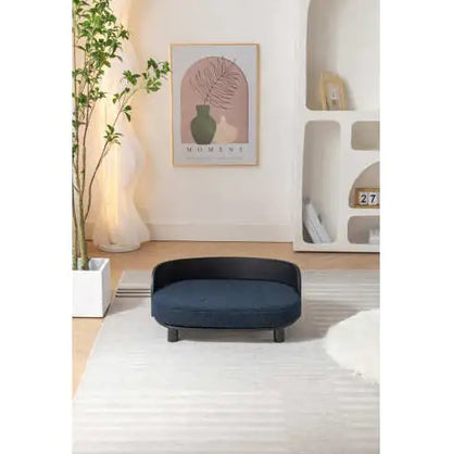 Scandi-Style Luxe Pet Sofa with Wood Legs