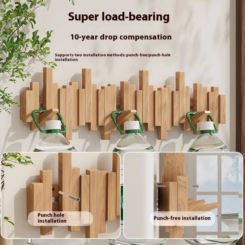 Wooden Piano Keys Clothes Rack- Wall Hanging