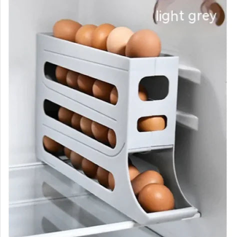 4-Layer Sliding Egg Tray – Refrigerator Egg Holder & Kitchen Organizer