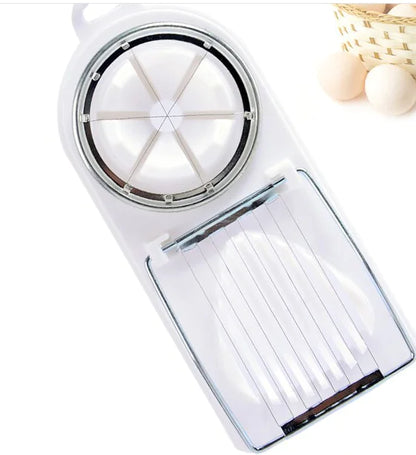 2-in-1 Double-Head Egg Cutter and Slicer