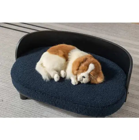 Scandi-Style Luxe Pet Sofa with Wood Legs