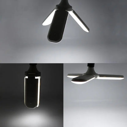 LED Folding Garage Light with Sensor and Bulb Design