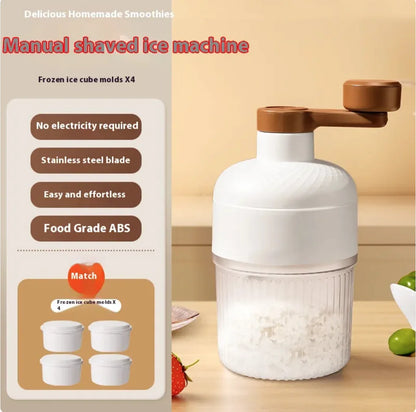 Manual Ice Crusher – Hand-Crank Stainless Steel Ice Shaver