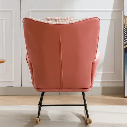 Soft Houndstooth Fabric Rocking Chair For The Baby Room