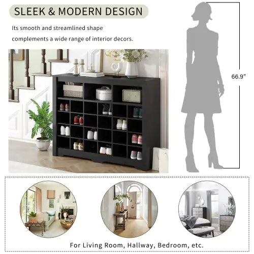 Stylish Design 24 Shoe Cabinet Consol