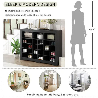 Stylish Design 24 Shoe Cabinet Consol