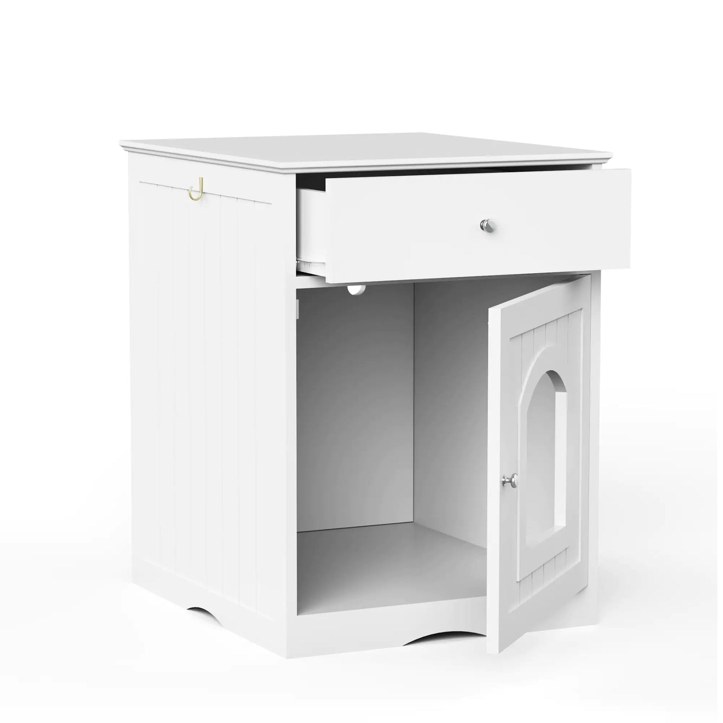 Multi-Function Cat Litter Cabinet with Drawers