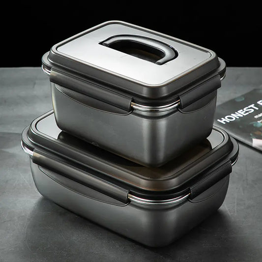 304 Stainless Steel Fresh-Keeping Box – Airtight Food Storage (350ml–7.5L)