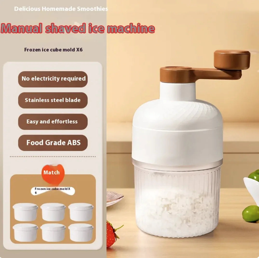 Manual Ice Crusher – Hand-Crank Stainless Steel Ice Shaver