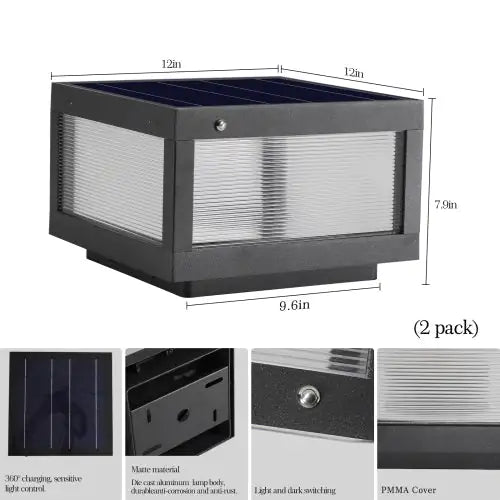 Eco-Friendly Dimmable Solar Wall Light - Twin Pack