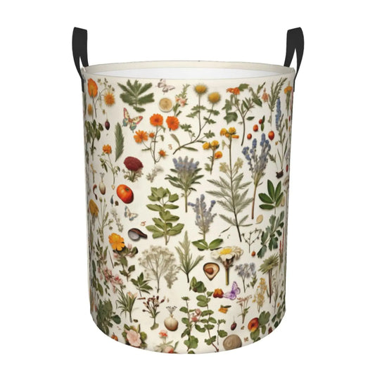 CQGWZF Vintage Floral Laundry Basket – Foldable Waterproof Clothes & Toy Organizer