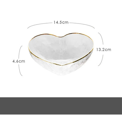 Heart-Shaped Glass Bowls – Heat-Resistant Elegant Snack & Dessert Dishes
