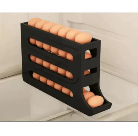 4-Layer Sliding Egg Tray – Refrigerator Egg Holder & Kitchen Organizer