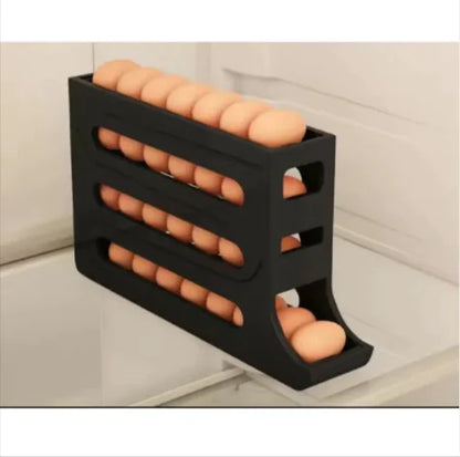 4-Layer Sliding Egg Tray – Refrigerator Egg Holder & Kitchen Organizer