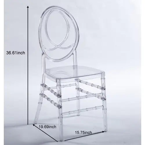 Transparent Dining Chairs, Set of 4