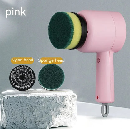 Rechargeable Handheld Electric Cleaning Brush with Multiple Heads
