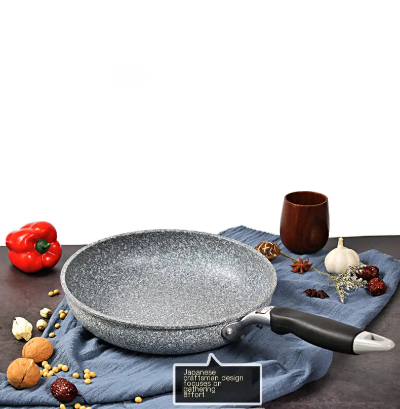 Japanese Maifan Stone Frying Pan – Nonstick Skillet with Lid (20–28cm)