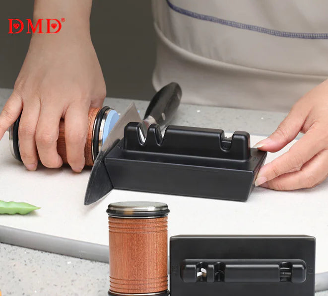 Tungsten Steel Kitchen Knife Sharpener – Adjustable Angle Roller(Compact/Large)